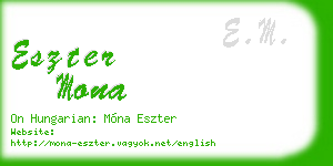eszter mona business card